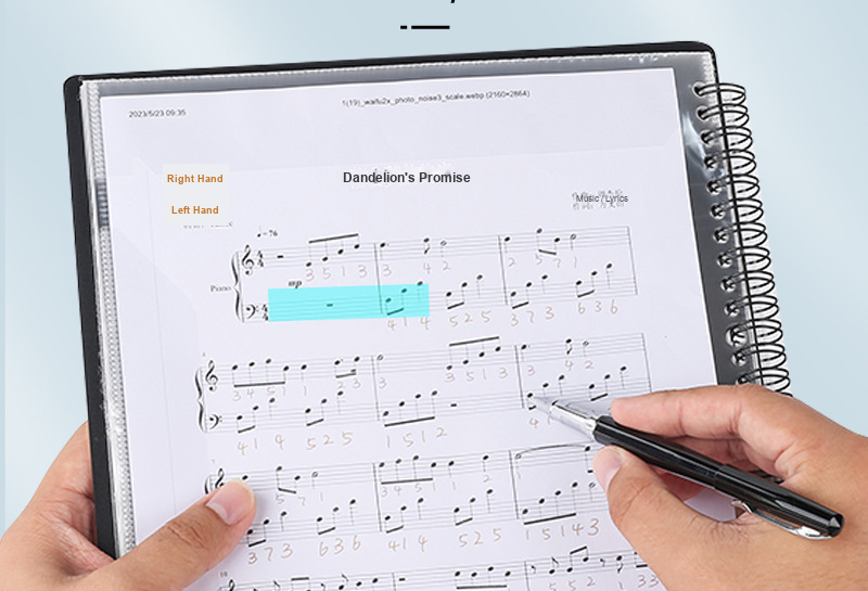 A4 Sheet Music Binder Folder detail