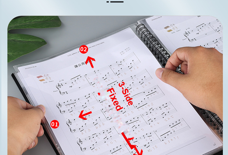 A4 Sheet Music Binder Folder detail