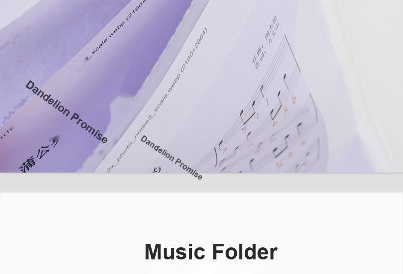 A4 Sheet Music Binder Folder detail