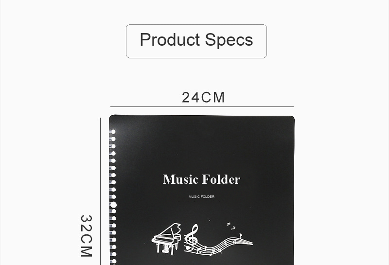 A4 Sheet Music Binder Folder detail